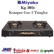 Kompor Gas 2 Tungku Miyako KG-302 C Bonus Selang Gas+Regulator Meter Kompor Gas 2 Tungku KG 302 C /