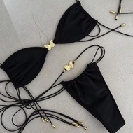Triangle Bikini Suit Low-Waist Lace-Up European American Fashion biquini