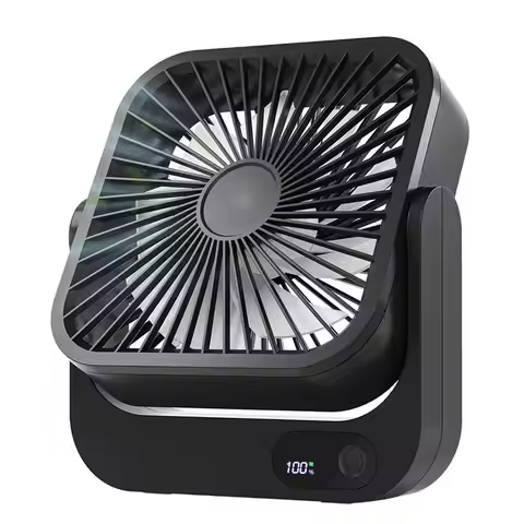 A02V-Cruise Ship Approved Magnetic Fan - Rechargeable & Plug-In, 5-Speed Adjustable, Quiet Operation