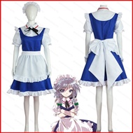 YS Touhou Project Shrine Maiden Izayoi Sakuya maid outfit cosplay cloth Halloween party costume