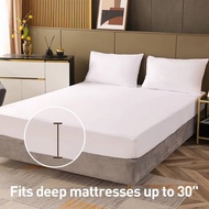Waterproof Mattress Protector, Breathable Noiseless Mattress Topper, Bed Smooth Jersey Mattress Cover Fully Fitted Sheet