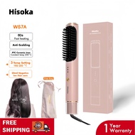 Hisoka hair straightener comb 2 In 1 negative Ion anti scalding hair Curler WS7A 負離子直發梳 Hair straigh