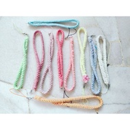 Crochet Handphone wrist strap. Add on Kitty, cat, star, strawberry and etc. phone strap wrist