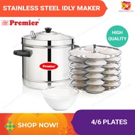Premier Stainless Steel Idly Maker/ Steamer - 4 Plates/6 Plates - IM0008