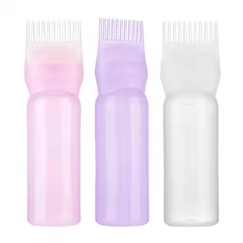 Hair Oil Application Bottle Professional Hairdressing Dyeing Comb Bottles Hairdresser Coloring Suppl