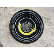 Rim spare dengan tayar size 14inch untuk PCD100 ambil dari Suzuki swift