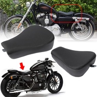 For Harley Sportster Forty Eight XL1200 883 72 48 Black Motorcycle Front Driver Leather Pillow Solo 