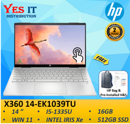 HP Pavilion x360 14-ek1038TU/ 14-ek1039TU 14" FHD Touch 2-in-1 Laptop ( i5-1335U 16GB 512GB SSD Inte