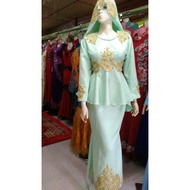 Baju Kurung Peplum Mint Green