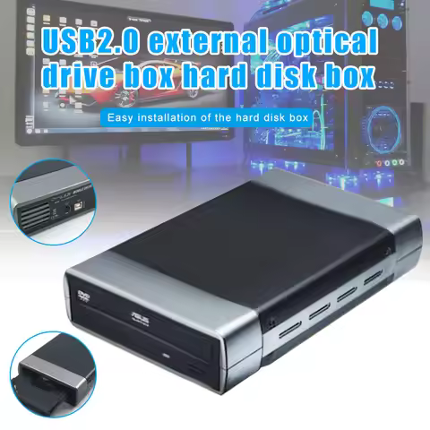 External HHD Enclosure 2.0 to SATA US/EU Adapter Hard Disk Case DVD Drives Optical Drive Box Accesso