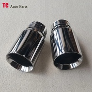 1PCS 304 Silver Stainless Steel Exhaust System Muffler Pipe End Flat Edge Outlet Universal Exhaust P