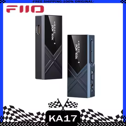 Fiio KA17 Usb Hifi Dac Portable Audio Decoder, Dual Es9069q Pcm768 Dsd512 3.5/4.4mm Output Custom Fo