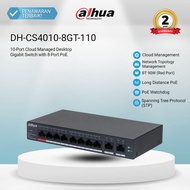 Dahua DH-CS4010-8GT-110 Switch Gigabit PoE 10 Port 110W Cloud Managed Gigabit Switch 8 Port PoE 2 Up