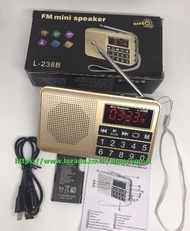 ลำโพงวิทยุ รุ่นL-238B FMลำโพงMP3/USB/SDCard/MicroSD ของแท้ 100%⚡มีสินค้าพร้อมส่งจ้า⚡