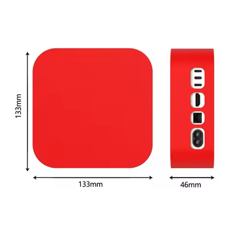 for Mac Mini M4 Computer Host Case M4/M4 Pro Dustproof Silicone Protective Cover White Yellow