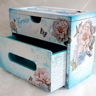 夢幻花園抽屜式面紙盒 桌上置物面紙盒