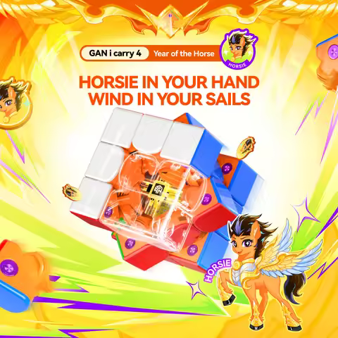 [JudyCube] GAN Icarry 4 Magnetic Magic Cube Fidget Toys Year of the Horse Limited Edition Cubo Magic