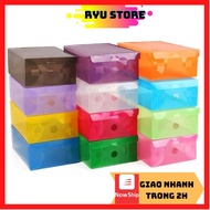 Plastic shoe box ️Transparent plastic shoe box large size 28cm x 18cm x 9cm.
