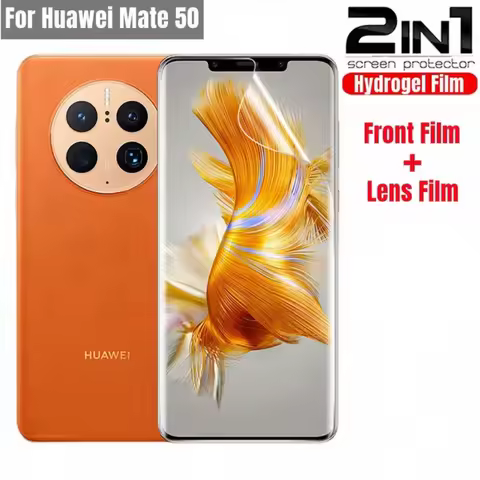 2in1 Hydrogel Film for Huawei Mate 50 Pro RS Screen Protector Camera Lens Protective Film For Huawei