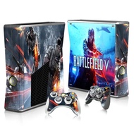 New style Battlefield v Whole Body Protective Vinyl Skin Decal Cover for Microsoft Xbox 360 Slim Console controller Skins Wrap Sticker new design