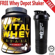 Vital Whey Halal 2kg/4.41lbs Whey Isolate With 24g Protein 67 Servings - Fast Muscle Recovery (Choco
