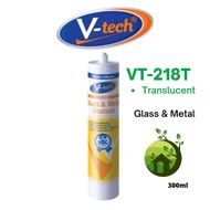 VT-218 Neutral Translucent Glass & Metal Silicone Sealant V-tech 300ml 硅酮密封胶 Vtech vt218 transparent