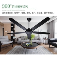 60Inch Powerful Industrial Ceiling Fan Household Mute Living Room Ceiling Fan1500mmwith Remote Control120WBlack