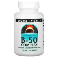 Source Naturals, B-50 Complex, 50 mg, 100 Tablets