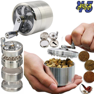 ALAT PENGHANCUR TEMBAKO 4 LAYER 55MM DENGAN PEGANGAN HANDLE GRINDER PENGGILING TEMBAKAU ROKOK HERBAL