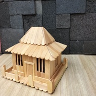 Miniatur Rumah Adat Jawa JOGLO dari stik Eskrim|Miniatur rumah JOGLO