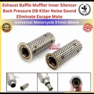 51mm 60mm Universal Motorcycle Exhaust Baffle Muffler Inner Silencer BackPressure DB Killer Noise Sound Eliminate Escape
