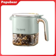 Seasoning Jar Glass Sealed Spice Bottle Organizer with Push-Button Lid Moisture Proof Empty Spices C