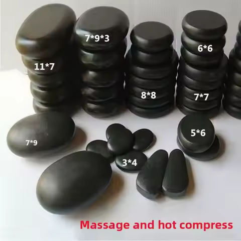 7x11cm 9x7cm 8x8cm Hot Stone Massage lava Stones Natural Energy Massage Spa Stones Set Rock Basalt W