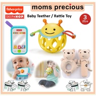 Bright Starts Baby Rattle Oball Grab Spin / Skip Hop All-around Bee Rattle/ Gbee Baby Organic Rattle