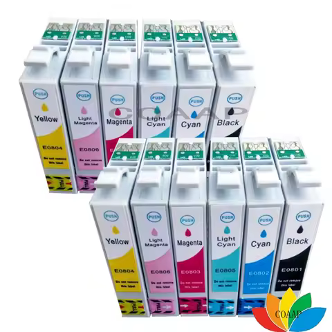 12 INK CARTRIDGES FOR COMPATIBLE EPSON STYLUS PHOTO P50 R265 R285 R360 RX560 RX585 RX685 PX700W PRIN