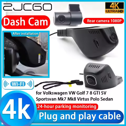 Recorder 4K UHD Plug and Play DVR Dash Cam for Volkswagen VW Golf 7 8 GTI SV Sportsvan Mk7 Mk8 Virtu
