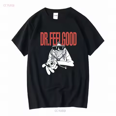 Dr Feelgood English Pub Rock Band Logo T Shirt S 2XL vintage Washed Soft Breathable fashion Unisex S