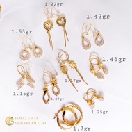 Anting Emas Asli Hooks Dubai Chenel Gold Emas Anting Dubai Panjang