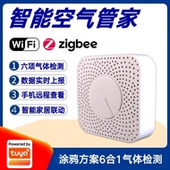 Kotak Udara Pintar Tuya PM2.5 Pengesan Formaldehid VOC Karbon Dioksida Alat Pengukuran Gas Memudarat