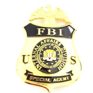 American FBI Metal Pure Copper Big Badge Back Pin LWSM