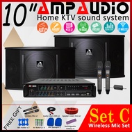 AmpAudio Karaoke Speaker Set 10inch speaker Full set C