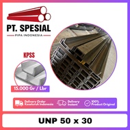 UNP 50 Besi UNP 50 x 30 / Besi Kanal U / UNP 50 x 30 x 3mm 6 Meter - 100 Btg - P02