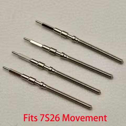 2/4pcs 7S26 Watch Crown Stem Spare Parts Crown Watch Steel Stem Kit Fits 7S26 Automatic Mechanical M