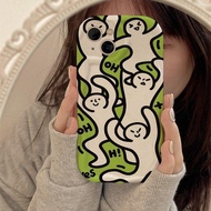 Cute Green Funny Man Case Samsung S24 S25 J7Prime M34 F34 S23FE S26 S21FE S20FE S22 S23 S21Ultra S25