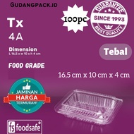 Plastic Mica TX 4A 100pc / Mica Food Cake Bread Noodle Snack Plastic 16.5x10x4 CM