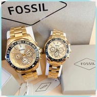 Fossil^jL)stainlesscV:steel@OP+fashion~Q*d*watch~w*for~v*men~t*women couple watch water proof  Non
