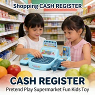 Casher Mainan Budak Lelaki Perempuan Supermarket Toys Set Pretend Play Machine Register