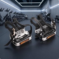 [lzdjlmy1zs] Cycle Pedals 9/16 Threaded Bike Pedal Strap Cycle Accessory Black and Silver