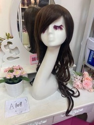 💥大特價清貨假髮 全新現貨 深棕 長曲斜瀏海假髮 no.A109