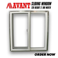 PVC Sliding Window With Glass And Screen Installed 120x100 100% High Quality PVC Product